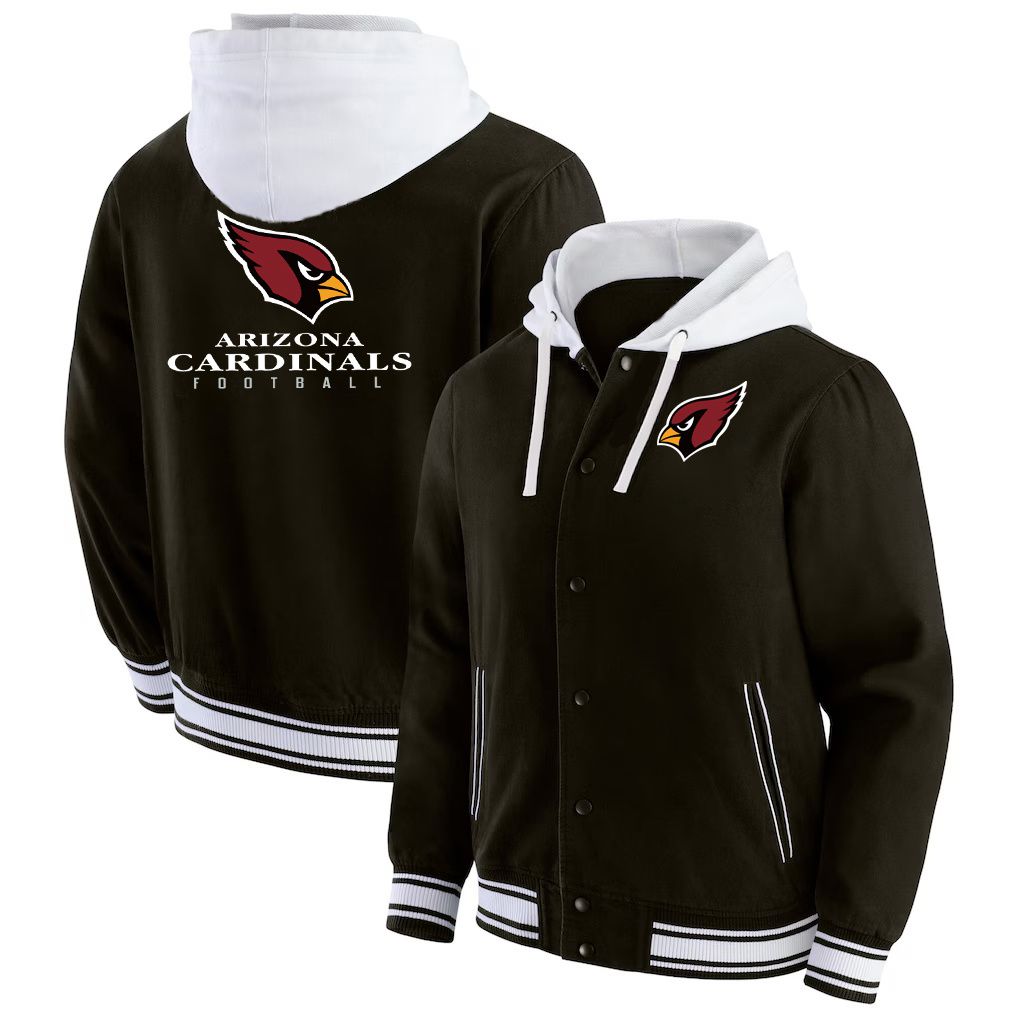 Men 2026 NFL Arizona Cardinals  jacket hoodie Black 012